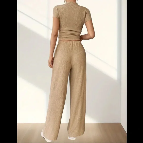 Textured Top And Pant Set - Picture 4 of 4